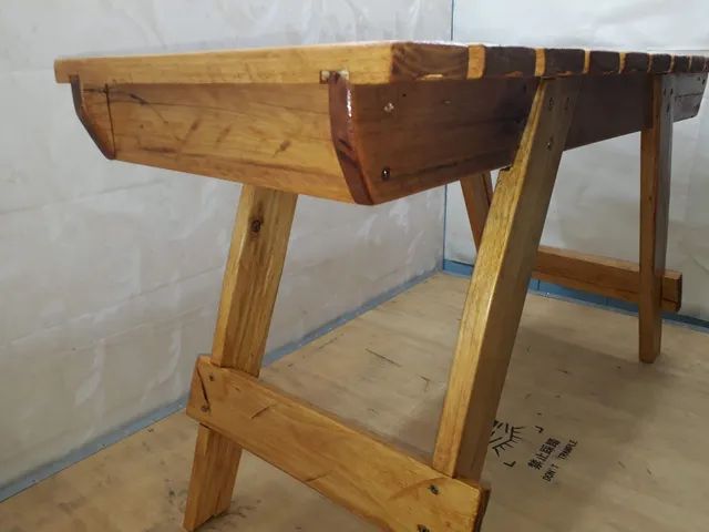 Banco de madeira maciça demolição e pallets 2 lugares - Foto 6