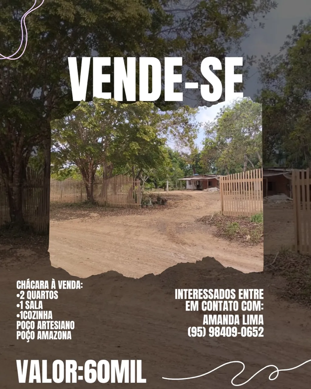 CHÁCARA A VENDA NO RAMAL DO CAMAIPI