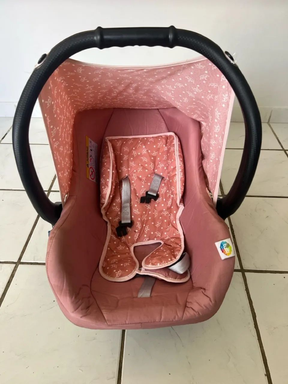 Bebê Conforto Rosa com Desenho de Ursinhos - Foto 5