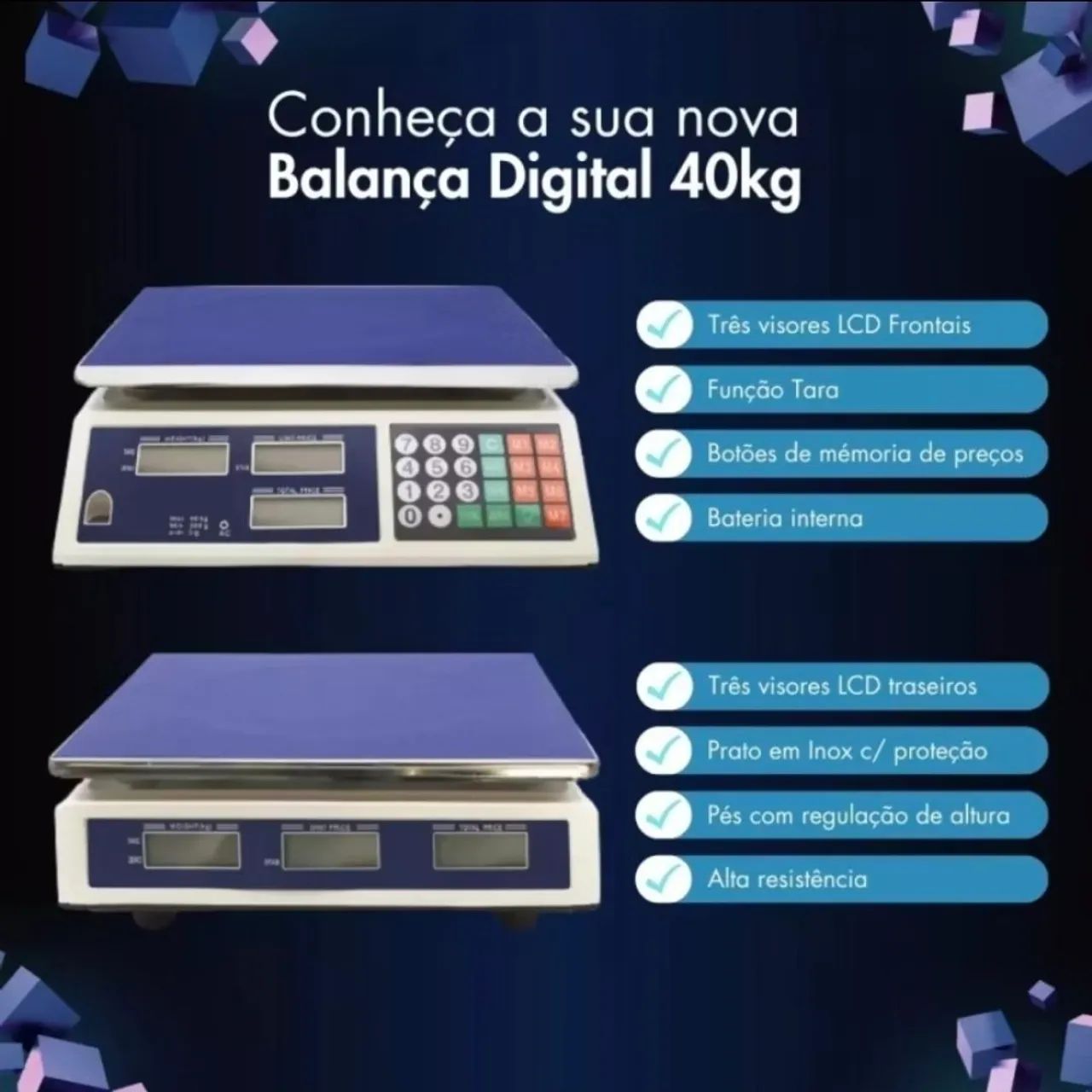 Balança digital 40kg Eletrônica para comercio