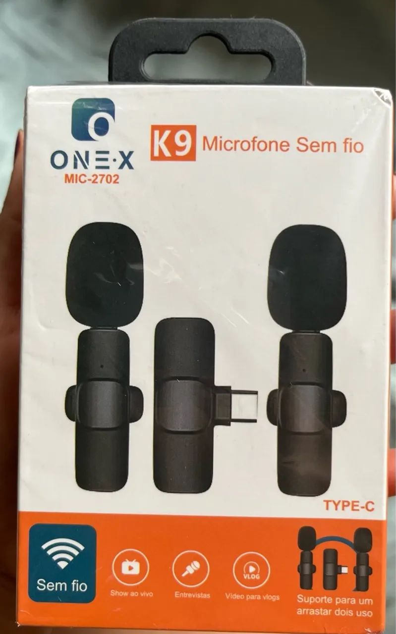 Microfone Sem Fio K9 para Celular - ONEX - Tipo C