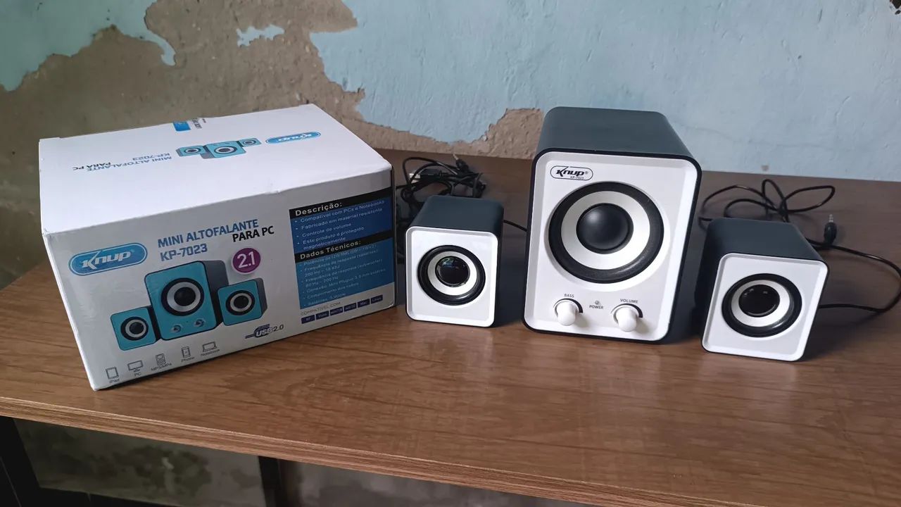 Caixa de Som 2.1 Knup - Foto 5