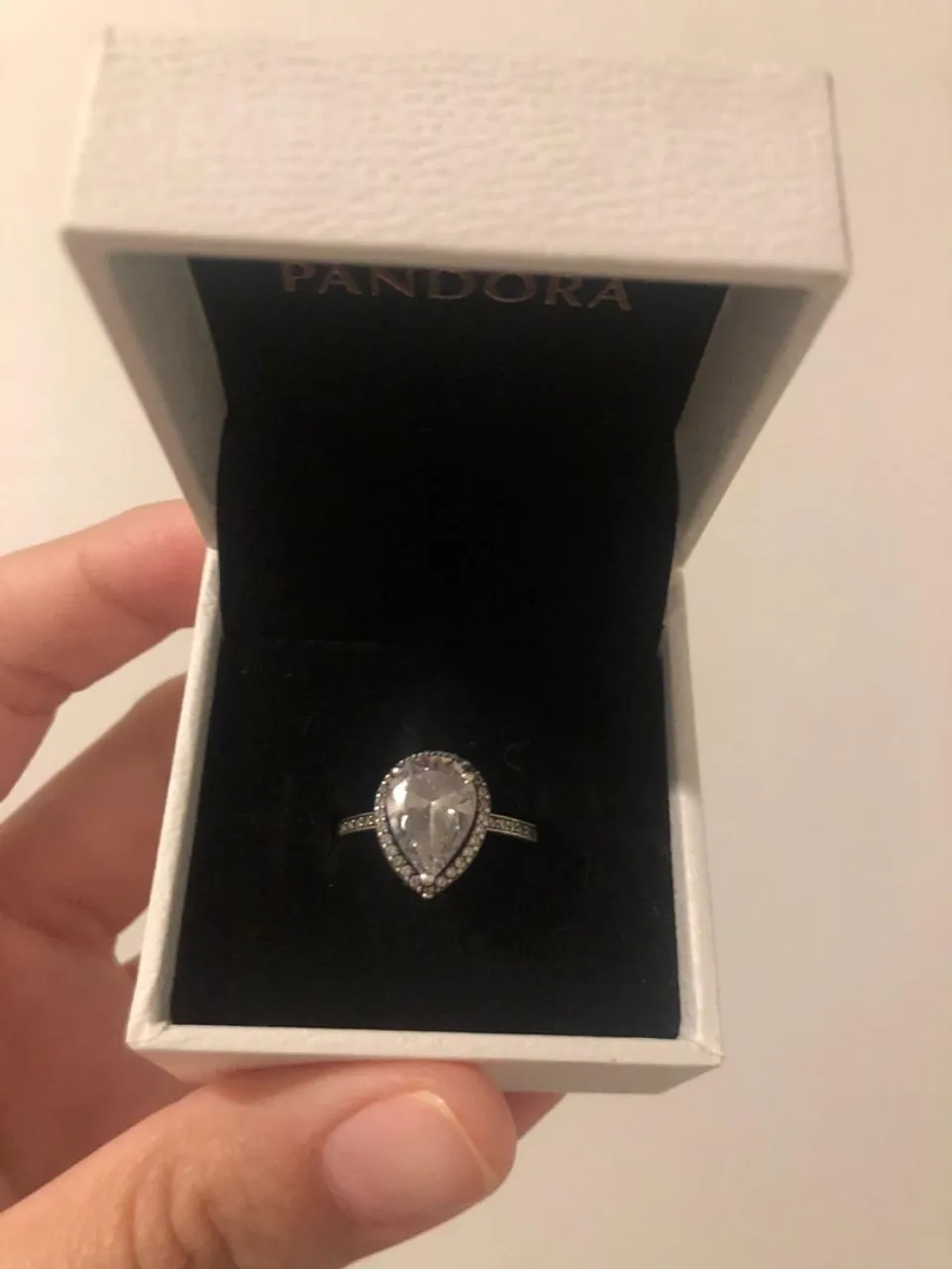 Anel Gota De Água Brilhante Pandora