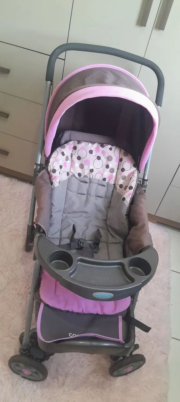 Carrinho de Bebê Cosco Rosa