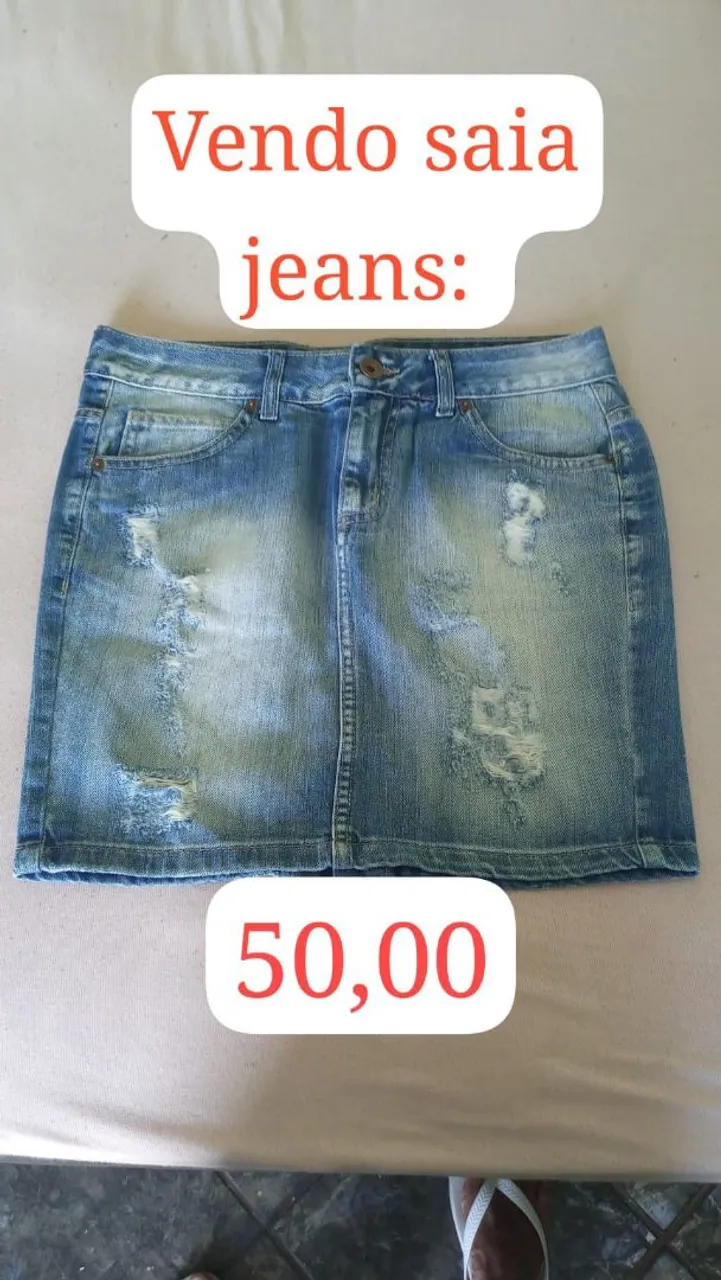 Saia jeans destroyed