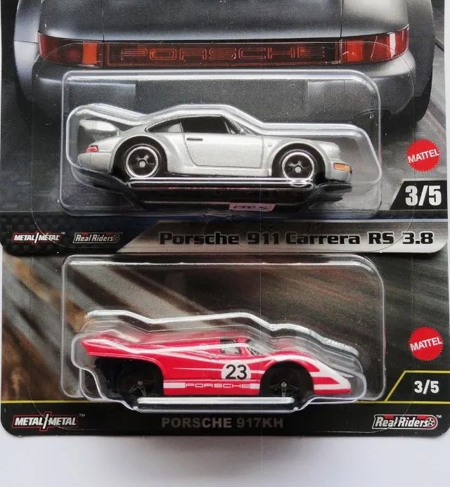 hot wheels porsche 917kh + porsche 911 carrera rs 3.8 velozes e