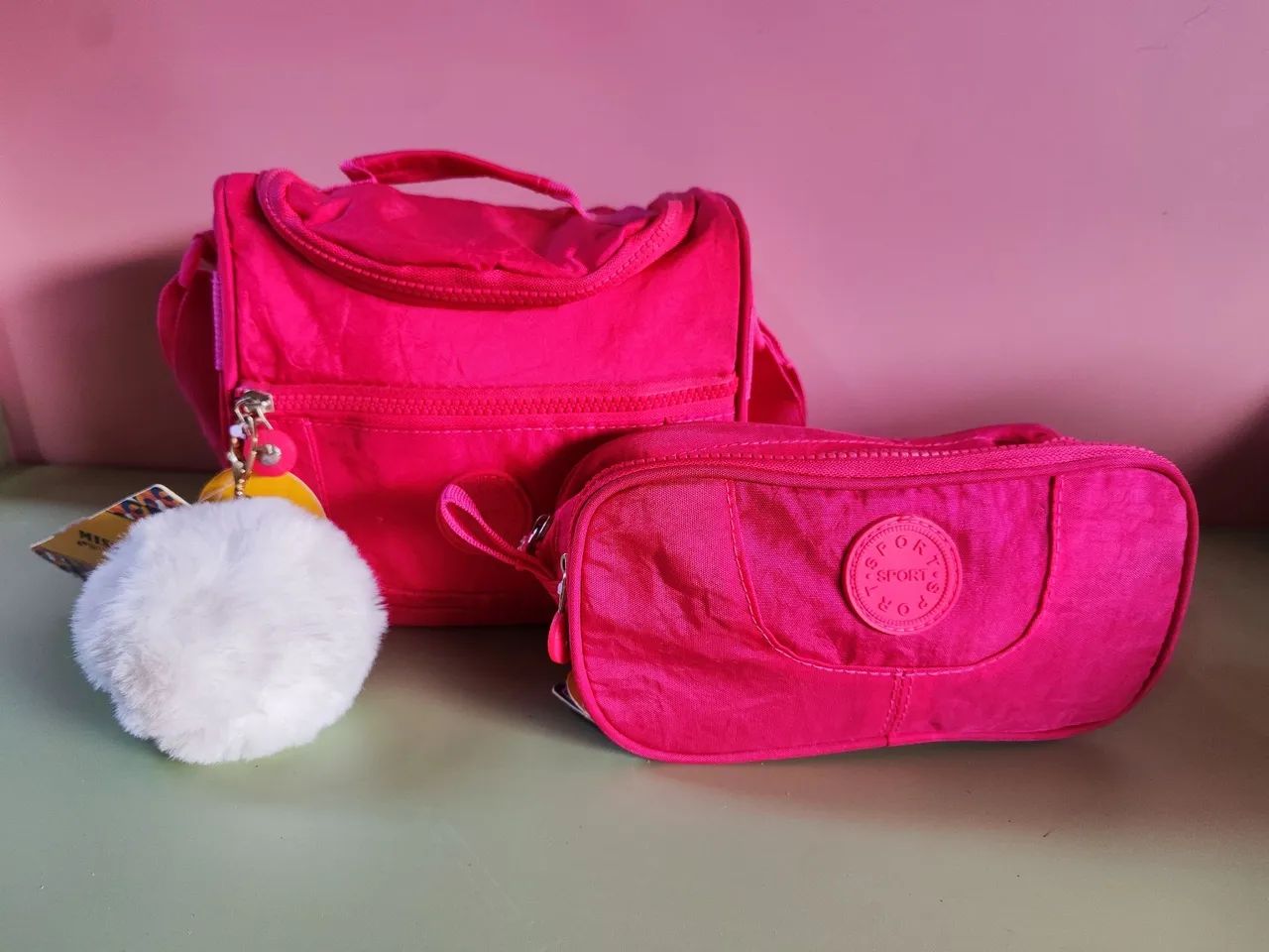 Bolsa tote de ombro HAOLIDA - Bege e Azul - Foto 6