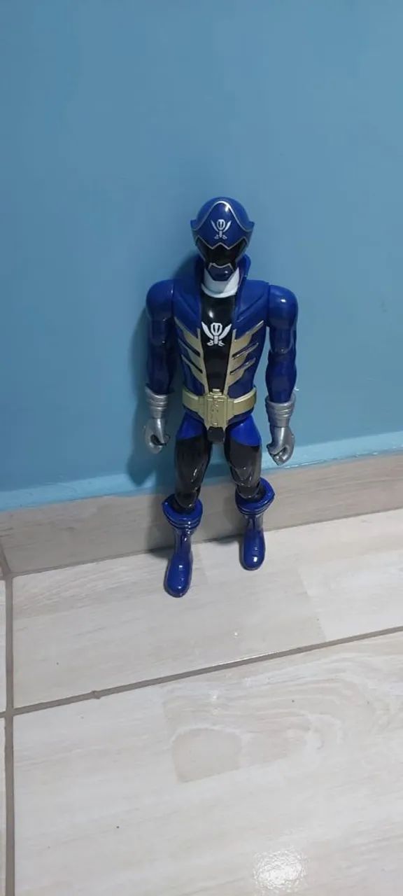 Boneco Power Rangers Samurai - Azul - Novo