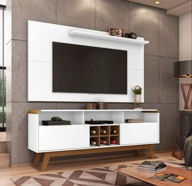 Conjunto Sala Rack Larimar Painel Chanel TV Até 50 Polegadas FAZEMOS ENTREGAS DF E ENTORNO