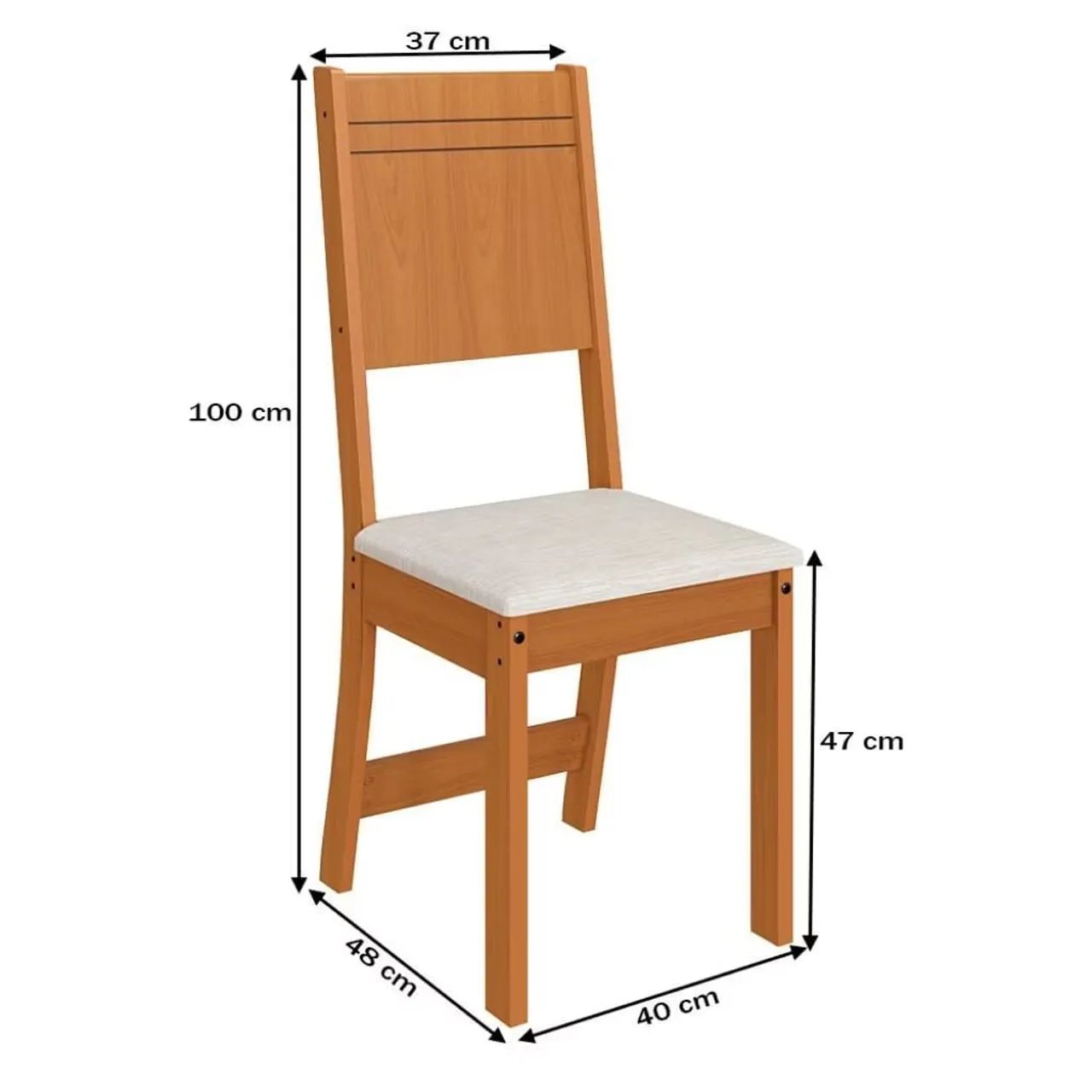 CONJUNTO DE MESA DE JANTAR ÉVORA COM 4 OU 6 CADEIRAS - Foto 5