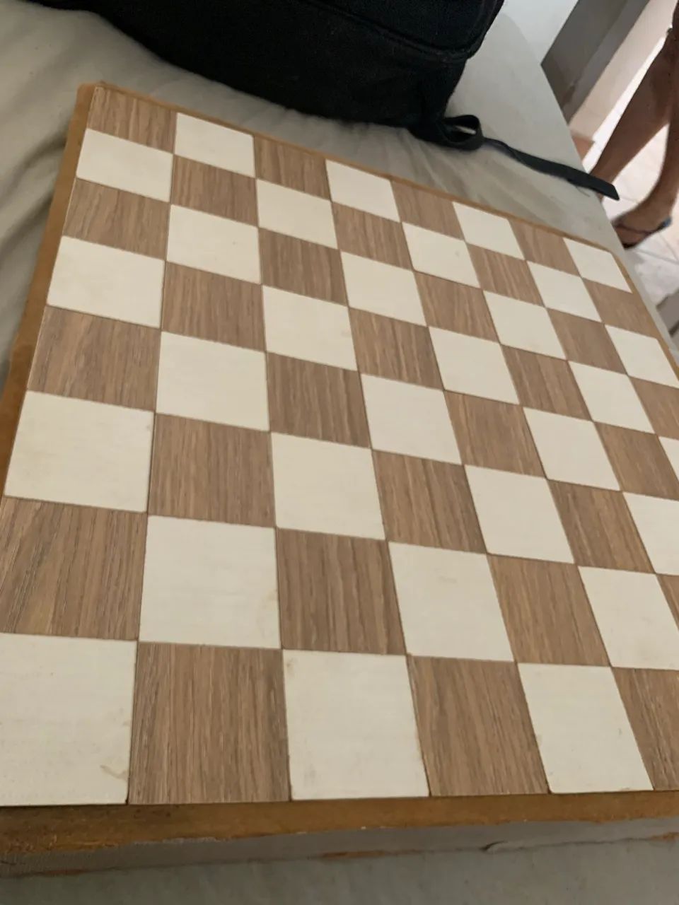 Tabuleiro de Damas em Madeira Pesado - Peças de Brinde - Foto 2