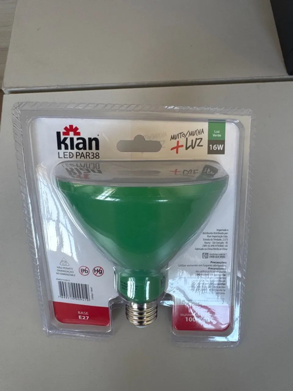 Lâmpada LED PAR38 16W Luz Verde Kian