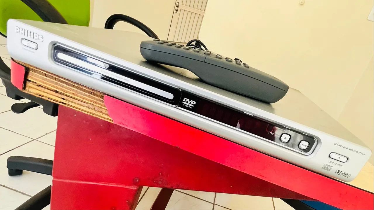 Player de DVD Philips/residencial/funcionando/com controle/reliquia/antiguidade