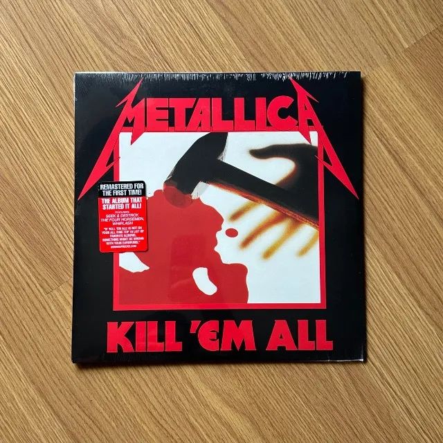 Maglietta Metallica Kill Em All – Bianca, Uomo, Manica Corta, Nuova Con Etichette
