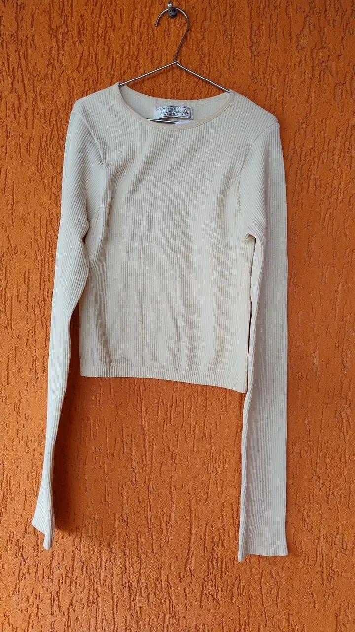 Blusa Cropped Manga Longa pp - Foto 3