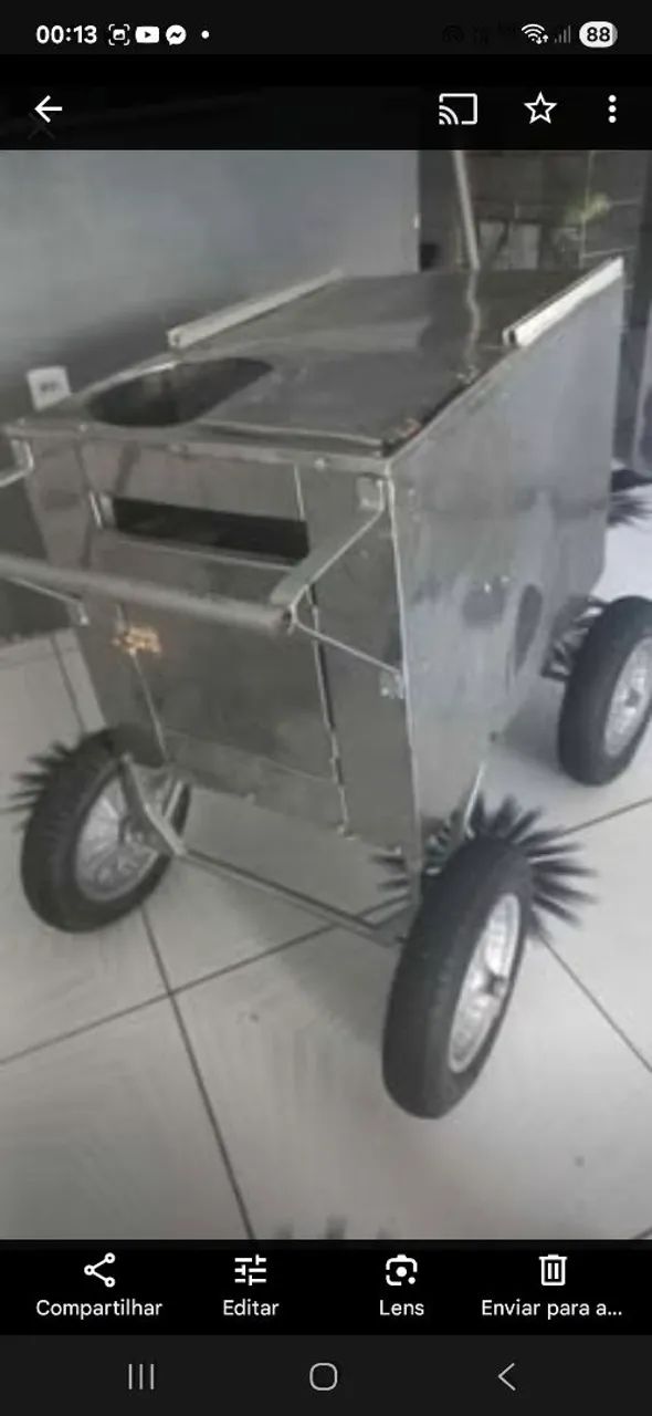 Carrinho de hotdog e lanches em Inox estado de novo leiam a descrição $750 - Foto 2