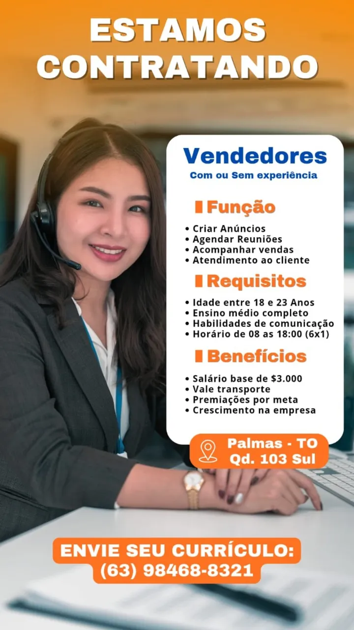 VAGA DE EMPREGO PARA VENDEDOR 