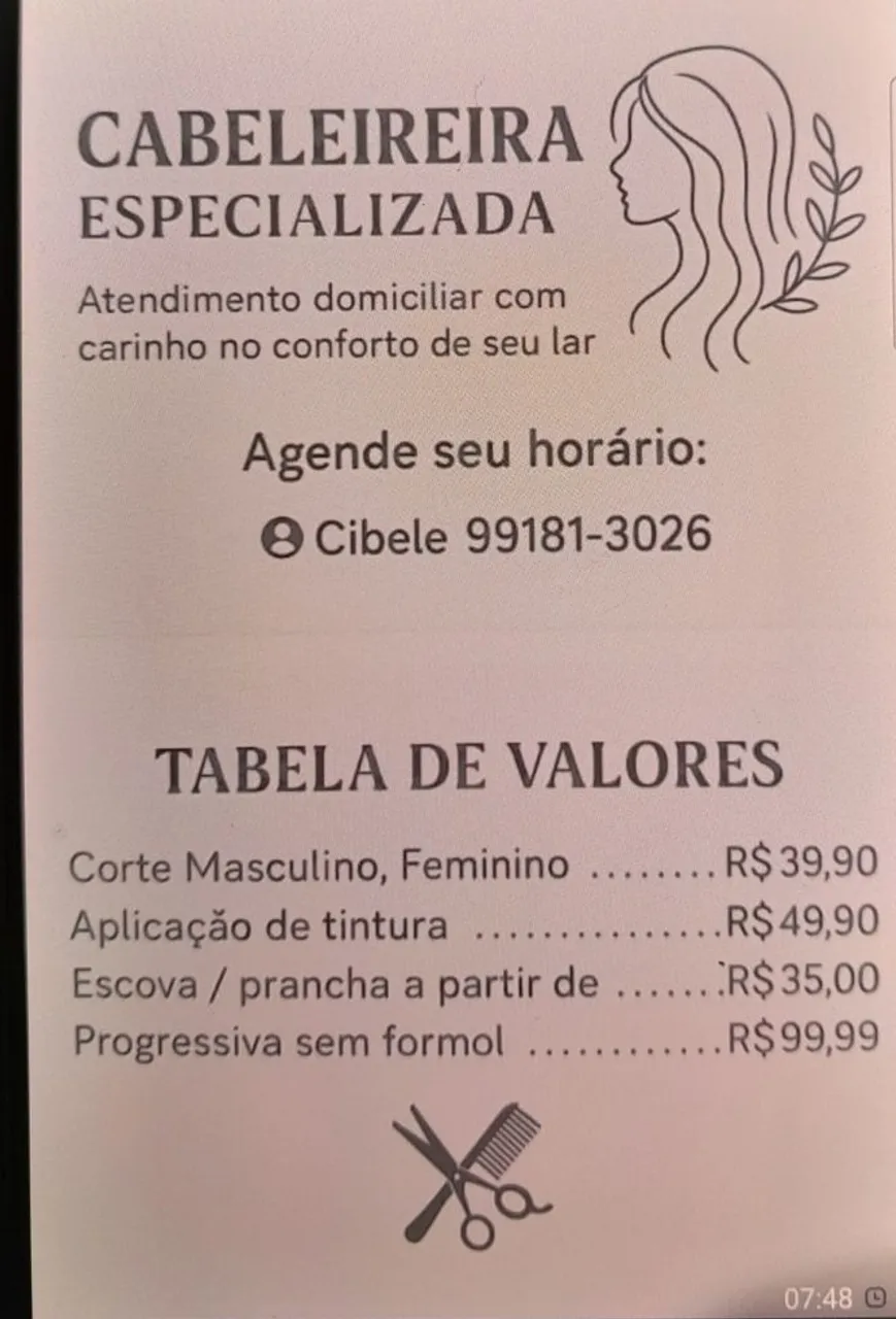 Cabeleireira Domiciliar