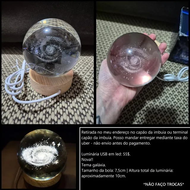 Luminária galáxia USB em led nova