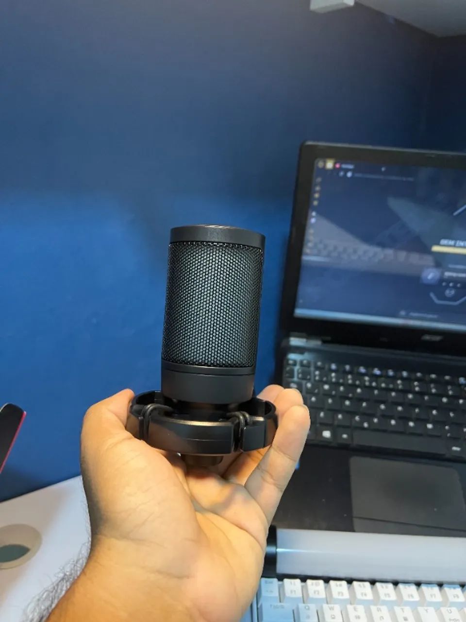 Microfone Gamer AmpliGame A2 USB RGB com Mudo Rápido - Foto 2