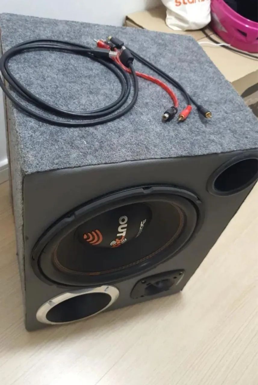 Caixa trio C/Modulo taramps 400, nova, zero bala