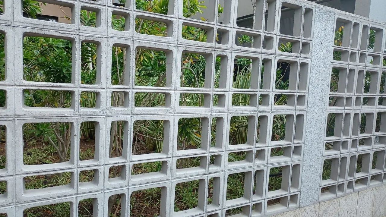 Blocos vazados de concreto para jardim
