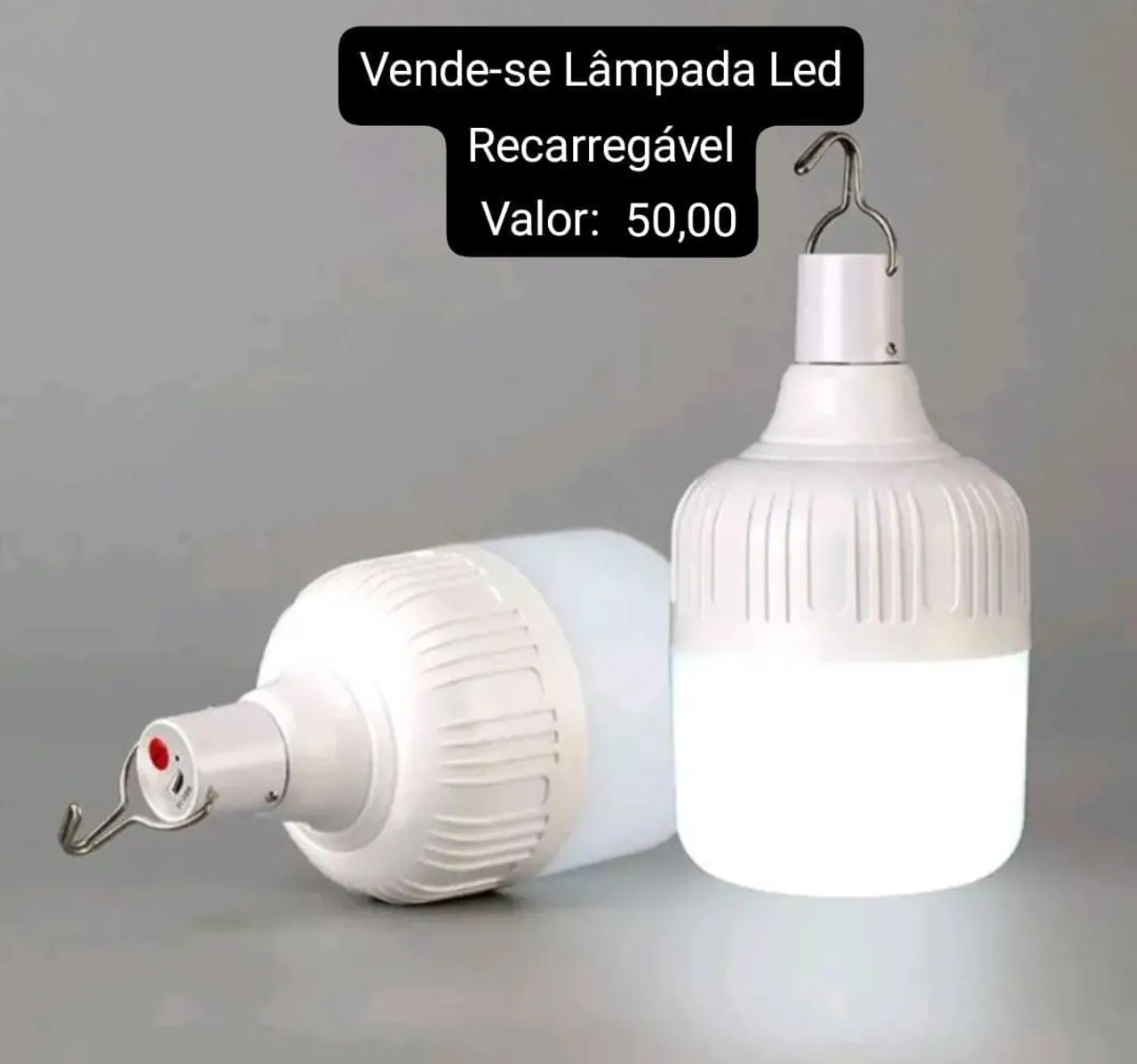 Lâmpada Led Recarregável - Iluminação Potente!