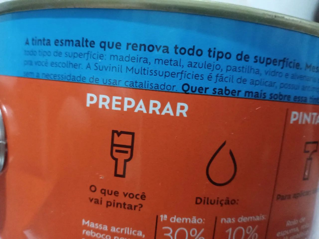 Tinta Esmalte Suvinil Multisuperfícies 3,2L - Foto 6