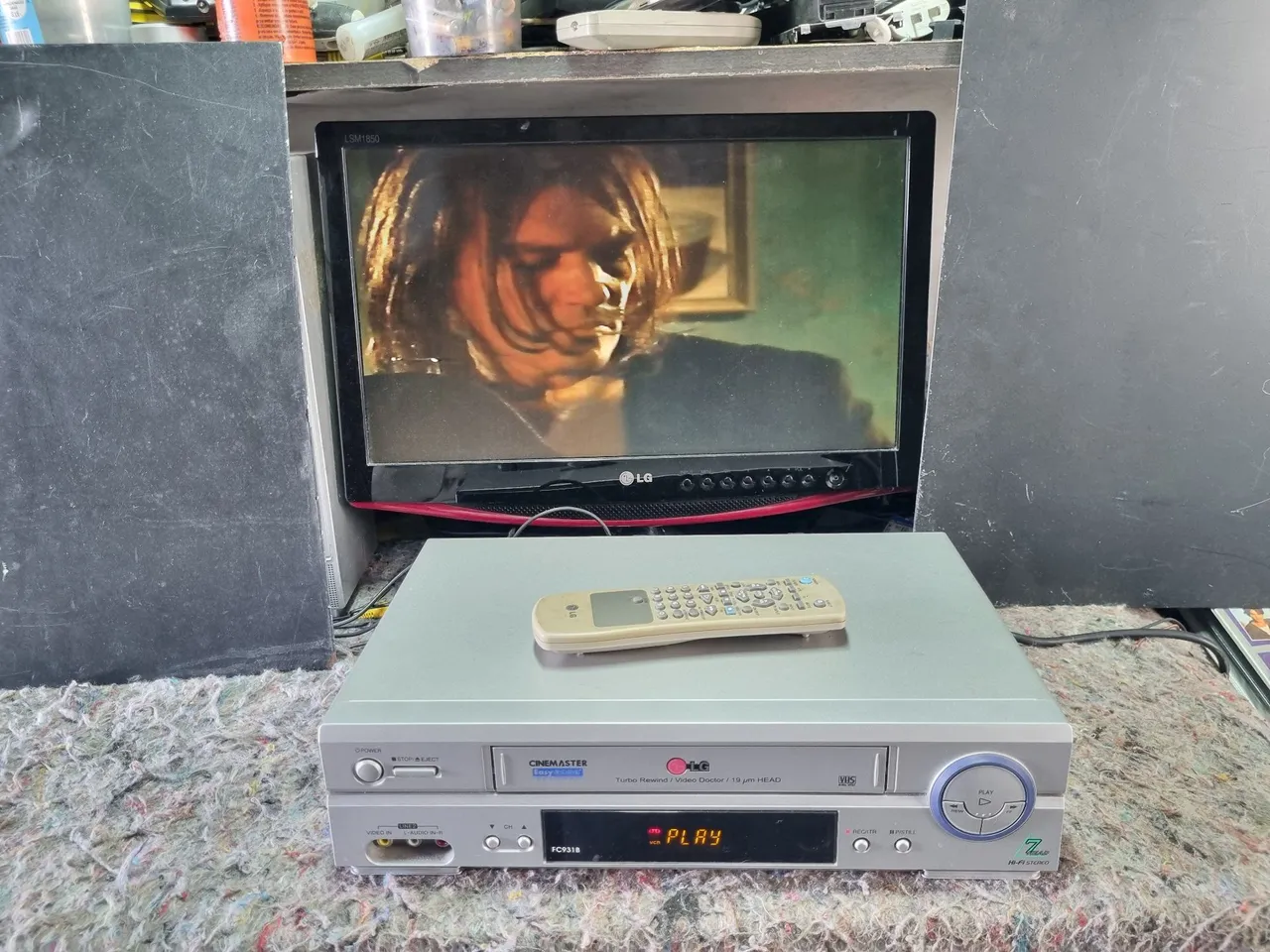 Vídeo Cassete LG fc931b7 Cabeças Funcionado Hi-fi Stereo Master Com Controle Remoto