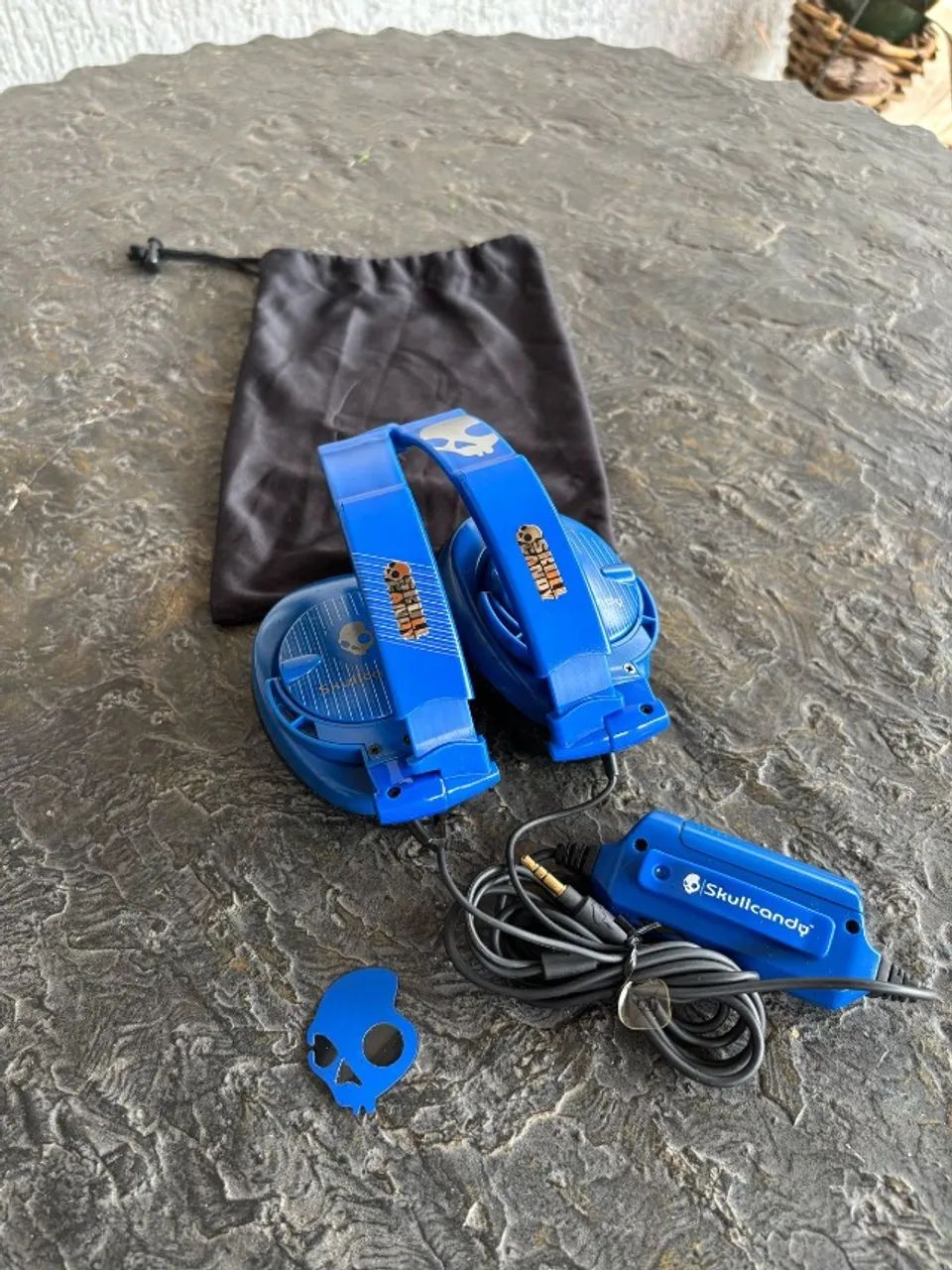 Headphone SkullCandy Azul c/ fio