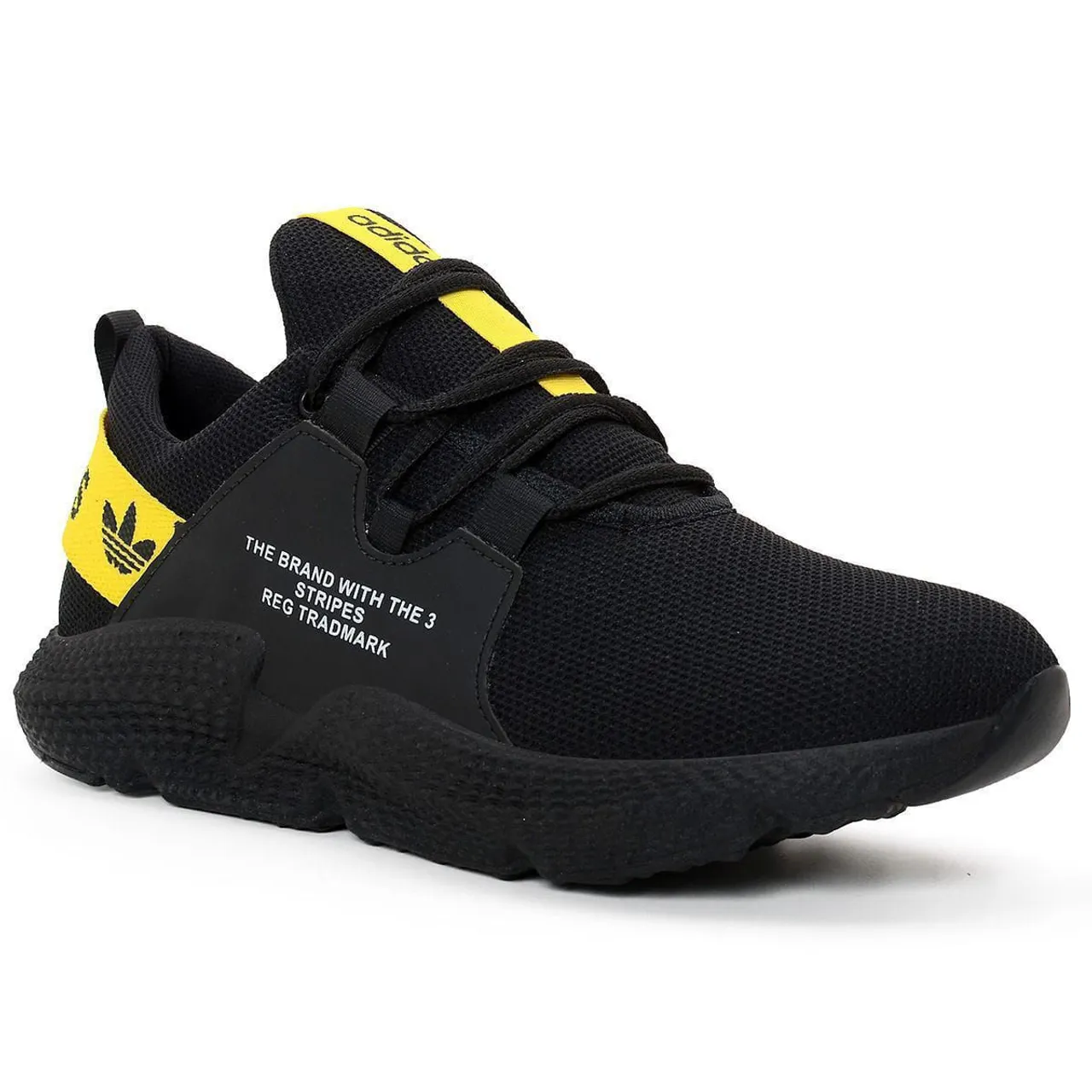 Tênis Adidas Masculino Preto com Detalhes em Amarelo