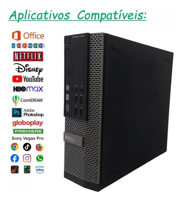 Computador gamer de entrada (Roda LoL) - Dell 7010 i5 3ª - 8GB RAM - 256 SSD - Win10 ou 11 - Foto 3