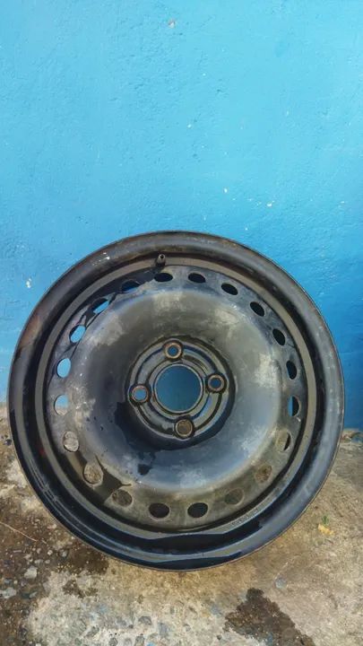 Roda Ferro Aro 15 - 4 Furos Vw Renault Fiat Chevrolet Nissan - Foto 2
