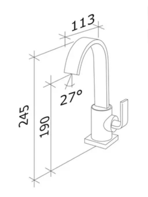 TORNEIRA LAVATÓRIO GOA SLIM BICA ALTA TIGRE  - Foto 2