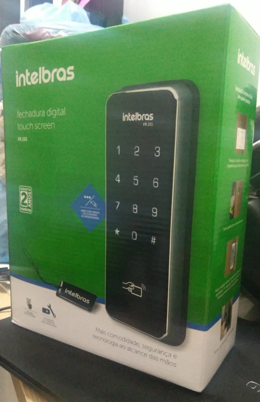 Fechadura Intelbras Fr 201 Preto Inox Direita/esquerda