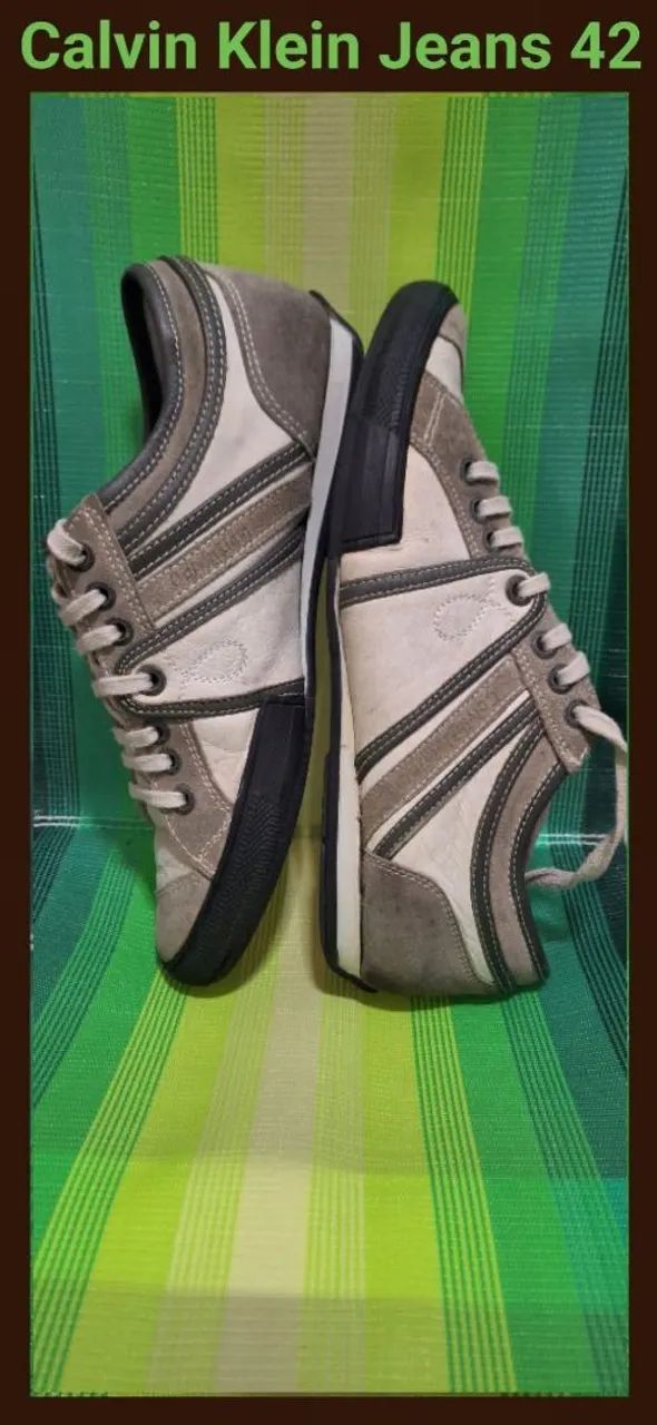 Estiloso Tênis Masculino Calvin Klein Jeans 100% Couro Tamanho 42 Mtooo Lindooo!!! - Foto 3