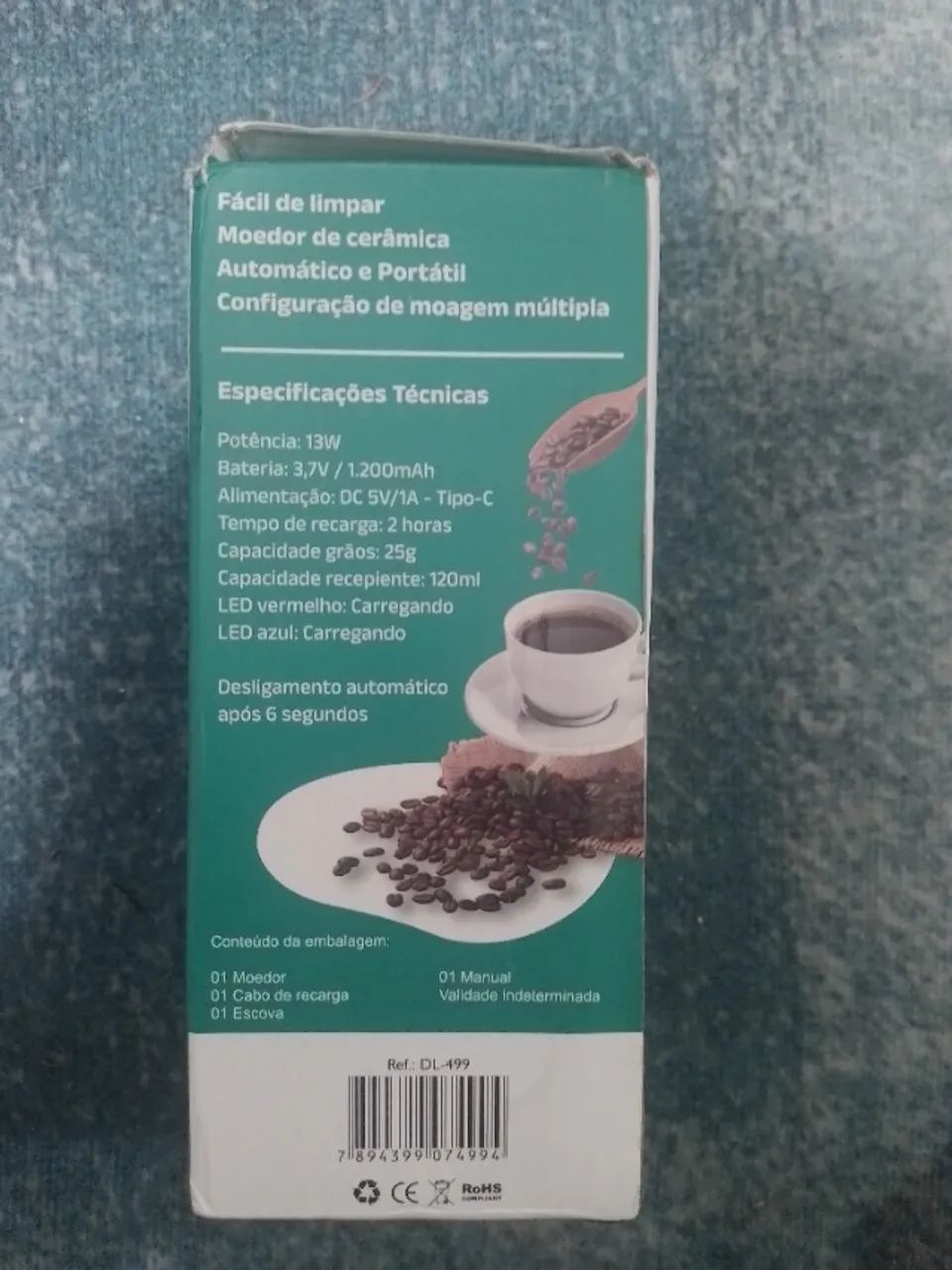 Moedor de Café Elétrico Portátil DL-499 - novo  - Foto 3