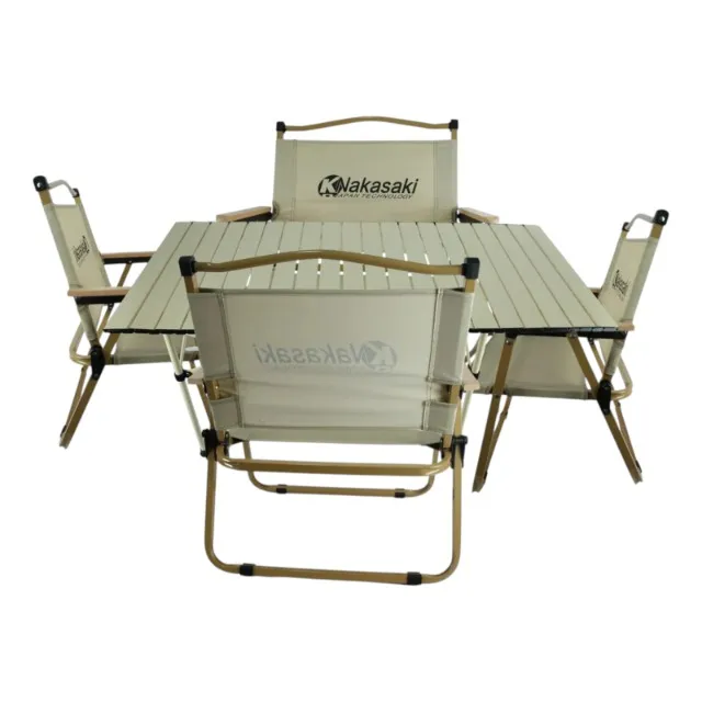 Mesa De Centro Camping C/ 4 Cadeiras Nakasaki Ms55120