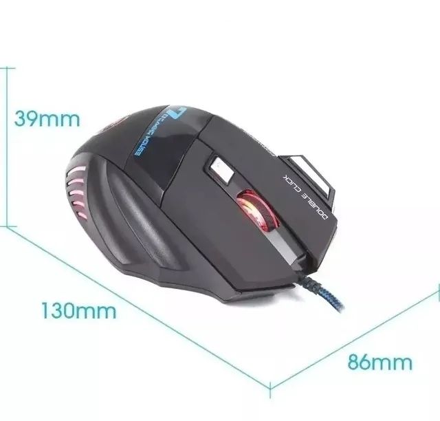 Mouse Gamer Led Profissional 7 Botões Universal Knup Kp-v4 Novo 2400dpi Loja Coimbra  - Foto 6
