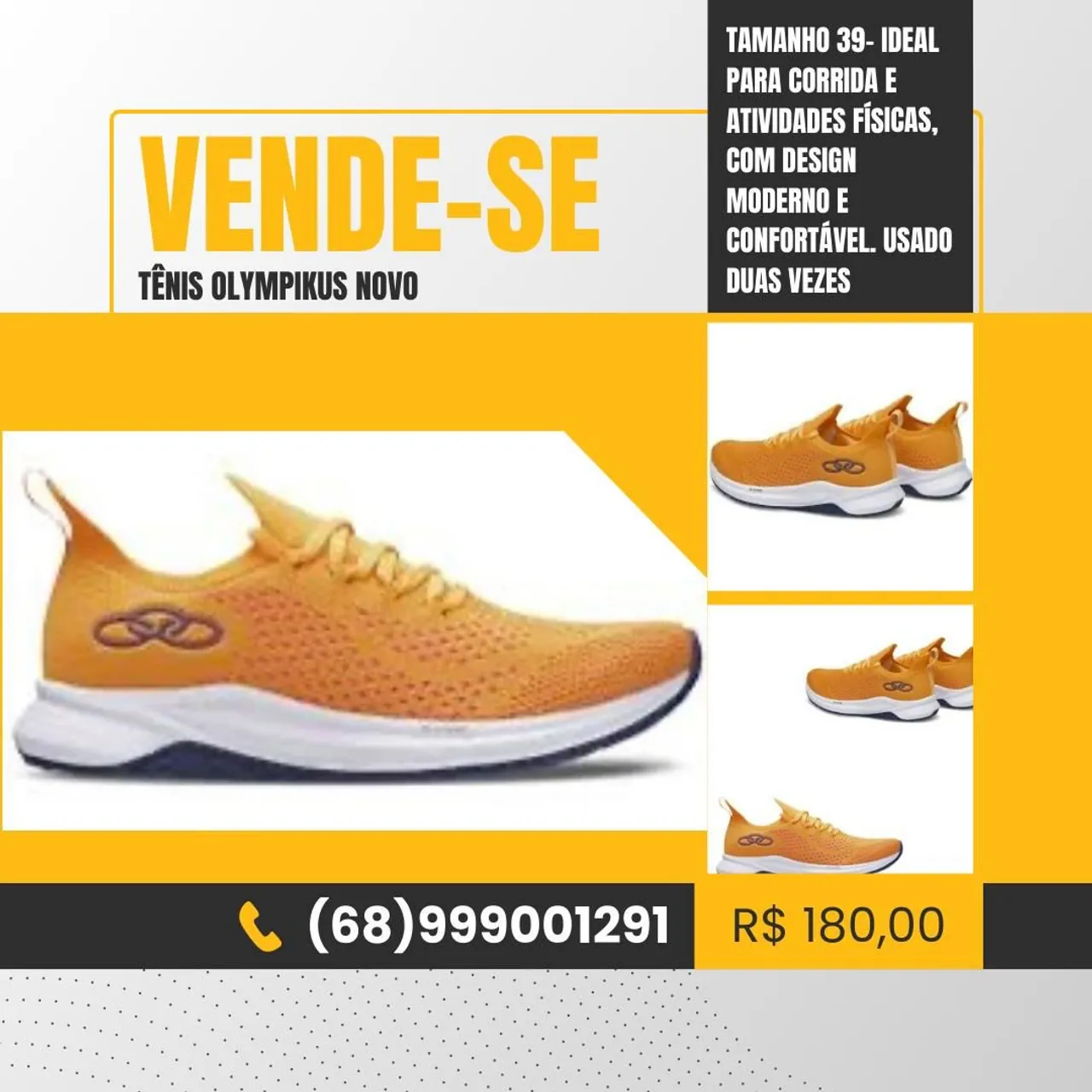 Tênis Olympikus 39 - Ideal para Corrida e Atividades Físicas