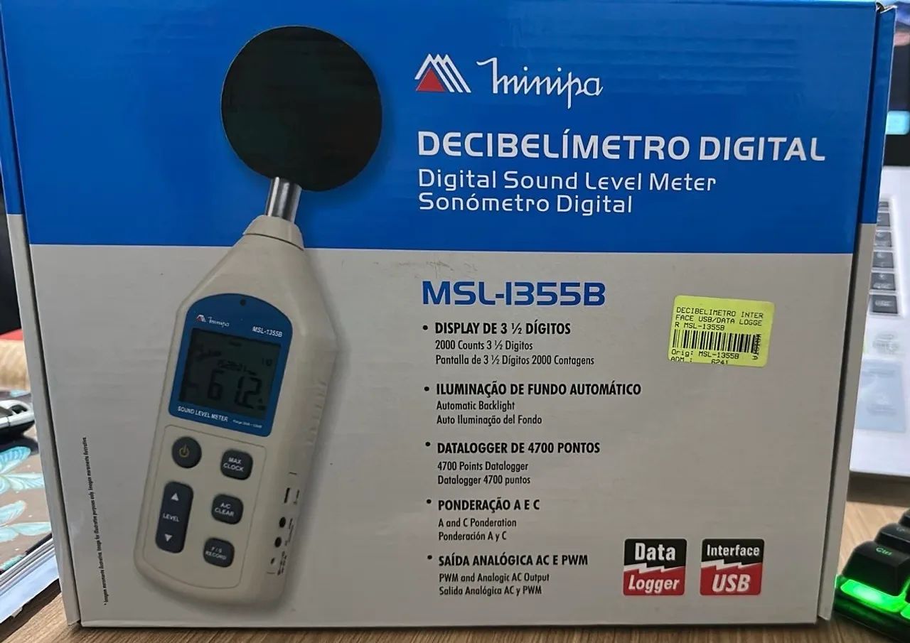 Vendo Decibelímetro Digital NOVO Msl 1355b