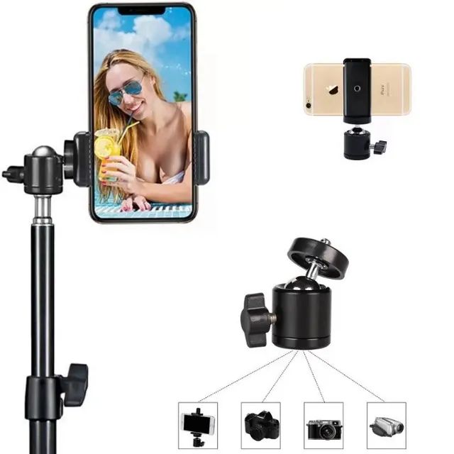 Ball Head Adaptador Para Tripé Câmera e Celular