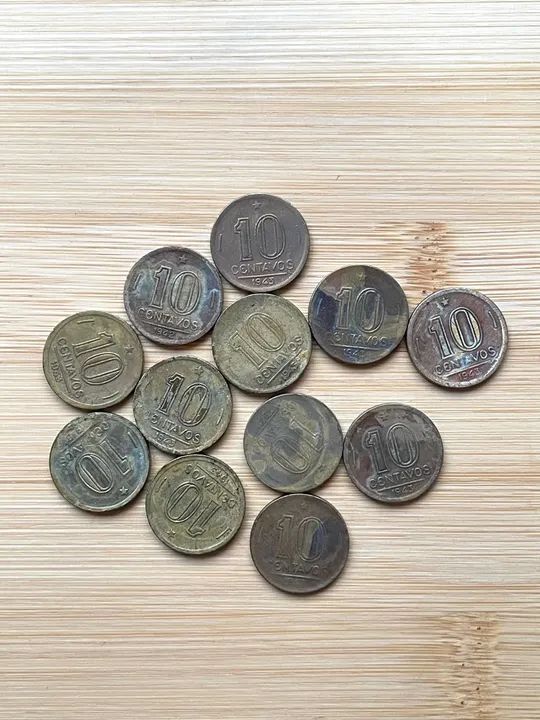 Moedas 10 centavos 1943 níquel rosa - Foto 5