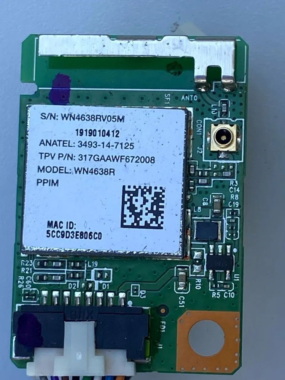 Placa wi-fi TV LED Aoc 43" Modelo: 43S5295/78G