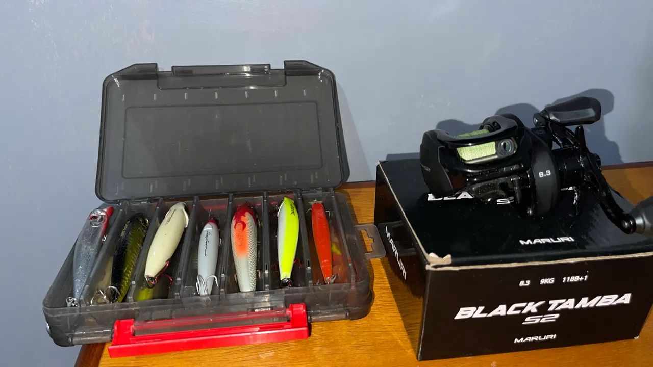 Carretilha de pesca kit completo