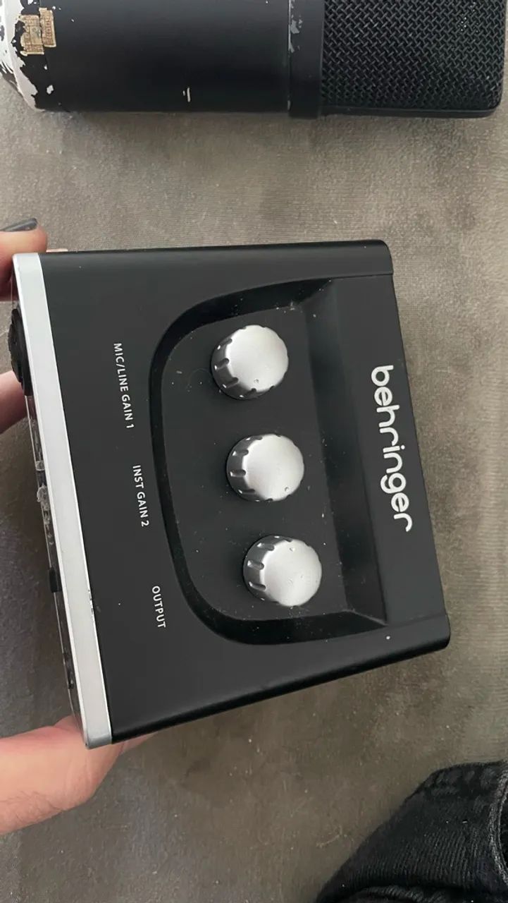 Microfone + interface de áudio  - Foto 2