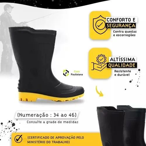 Bota galocha impermeável borracha  - Foto 2