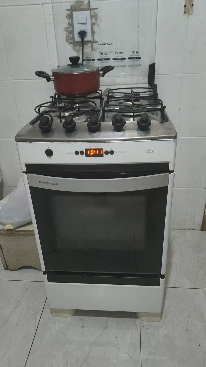 Fogão Brastemp Clean 5 Bocas com Timer - Funcionando Perfeitamente - Foto 3
