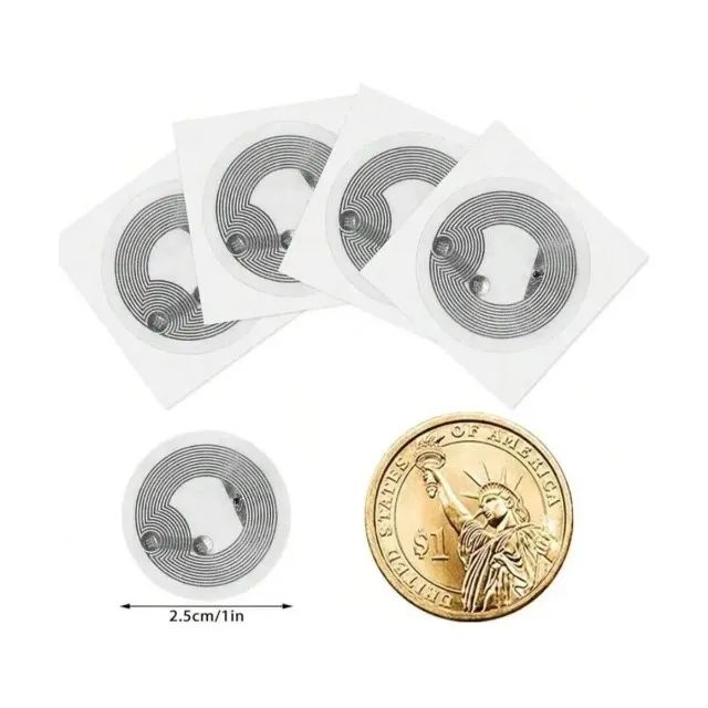 20 Adesivos Etiqueta NFC Regravável 504 Bytes iOS Android 25mm