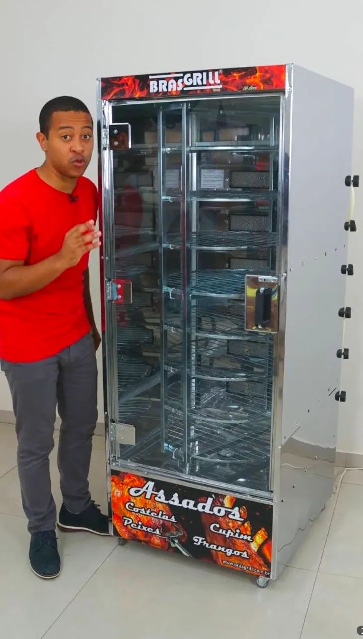 Máquina de assar frango com 8 grelhas giratória 64 frangosos - Foto 4